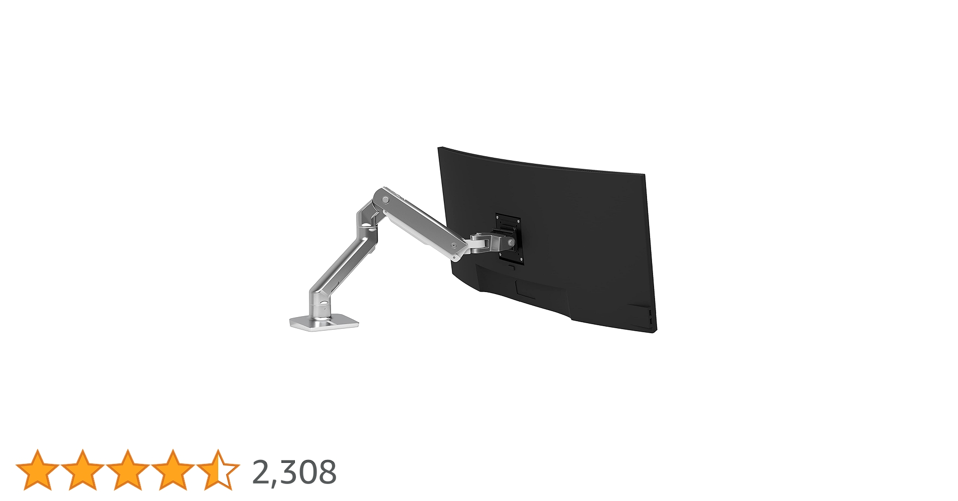 ergotron モニターアーム HX 45-475-224 Ergotron 45-475-224 HX Desk Mount Heavy Monitor Arm (matte